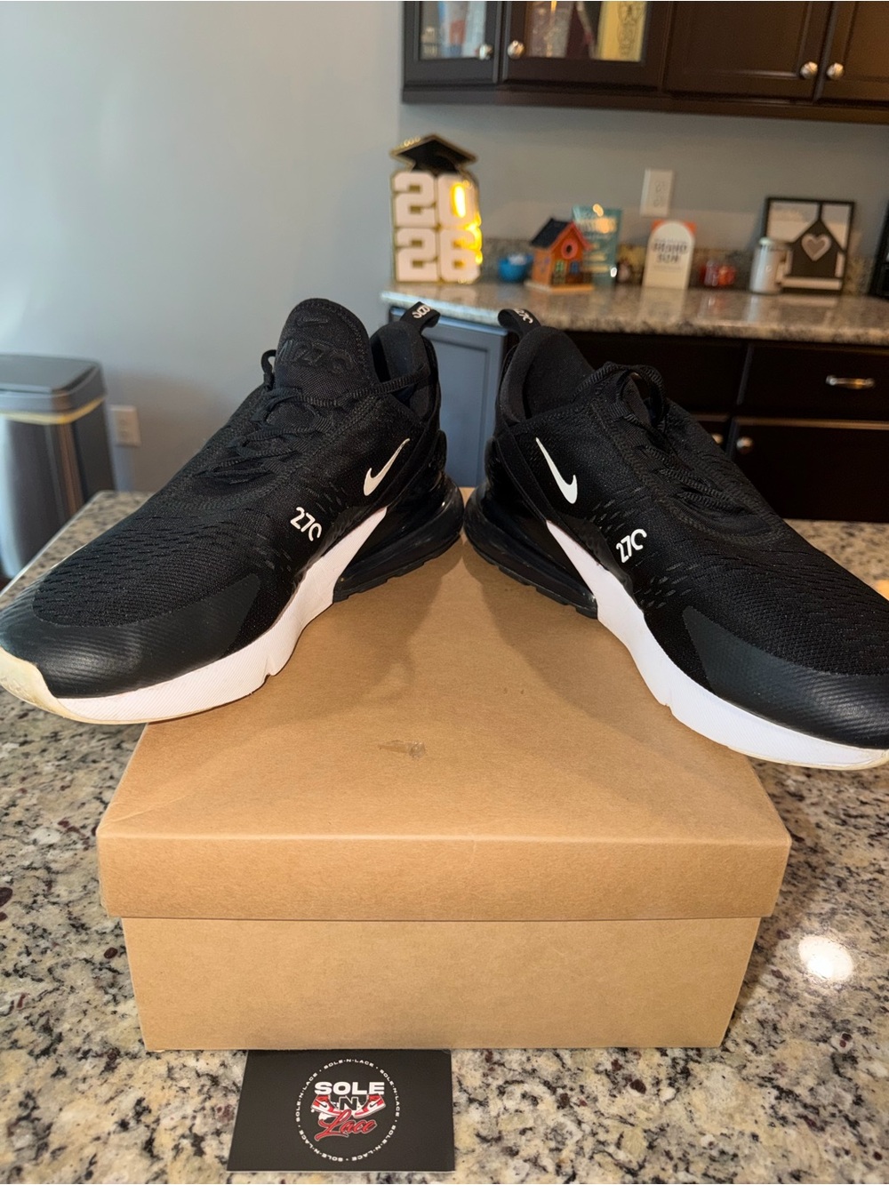 Size 13 Nike Air Max 270 Black White SKU AH8050-002 Gently Used No Box - Picture 3 of 11